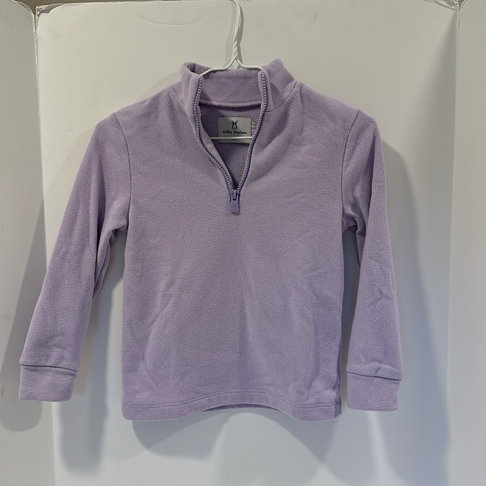 Dudley Stephens half zip kids fleece pullover // size XS lavender purple